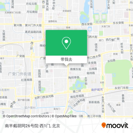 南半截胡同26号院-西1门地图