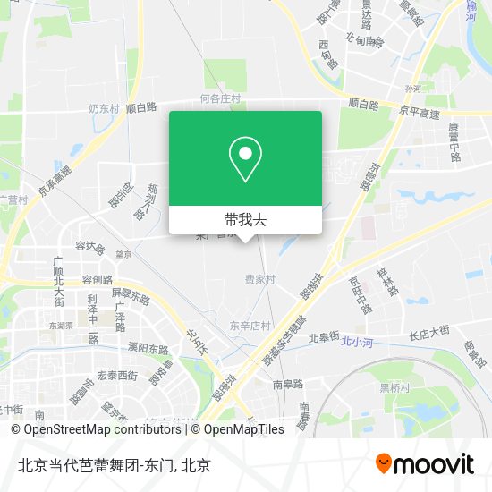 北京当代芭蕾舞团-东门地图