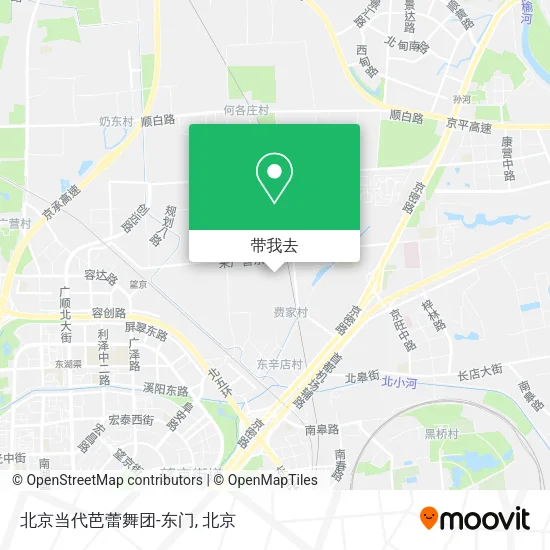 北京当代芭蕾舞团-东门地图
