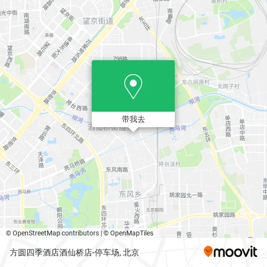 方圆四季酒店酒仙桥店-停车场地图