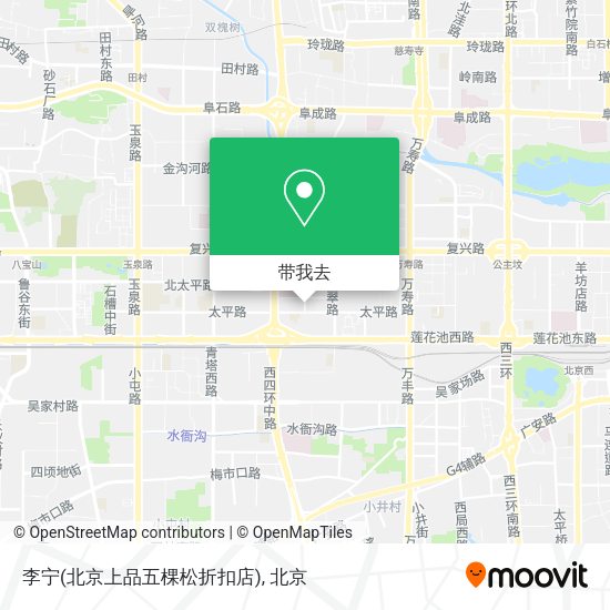 李宁(北京上品五棵松折扣店)地图