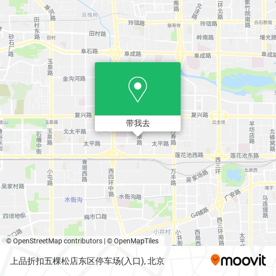 上品折扣五棵松店东区停车场(入口)地图