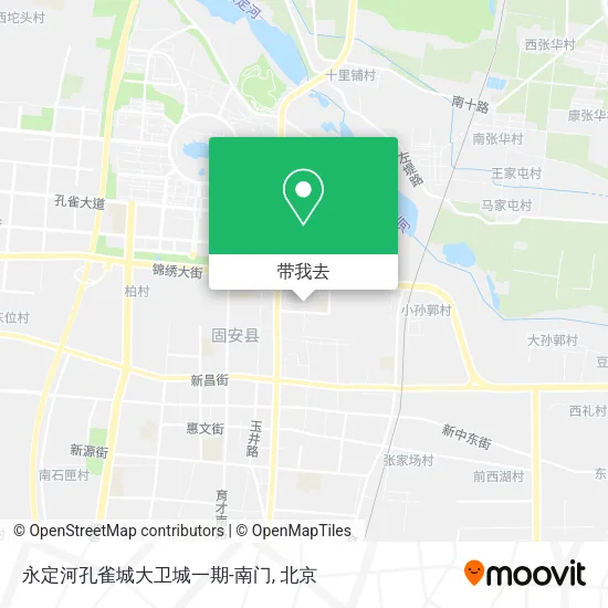 永定河孔雀城大卫城一期-南门地图