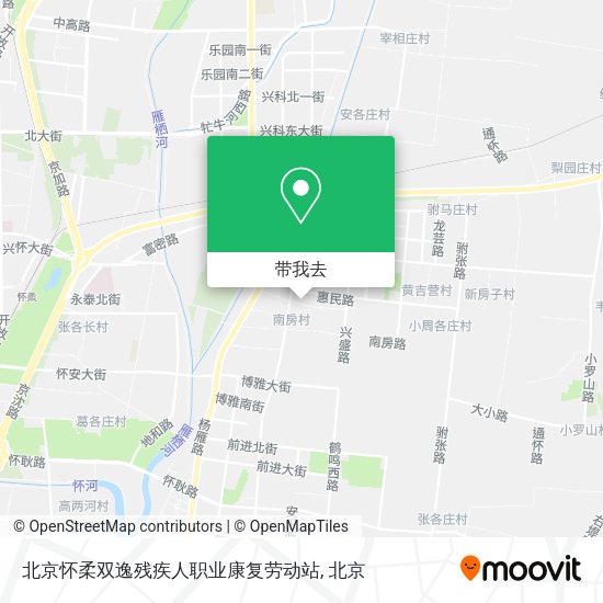 北京怀柔双逸残疾人职业康复劳动站地图