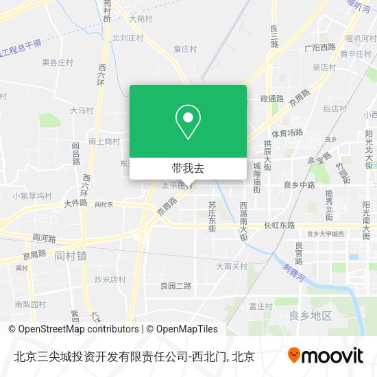 北京三尖城投资开发有限责任公司-西北门地图