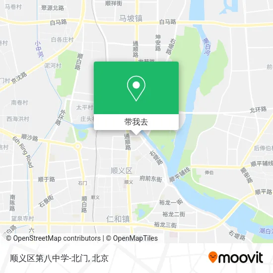 顺义区第八中学-北门地图