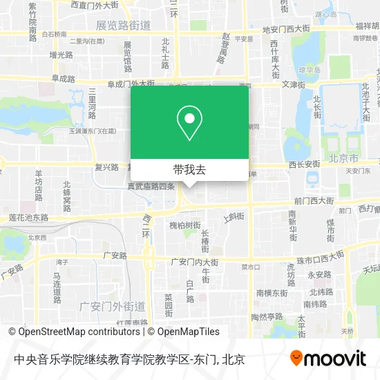 中央音乐学院继续教育学院教学区-东门地图