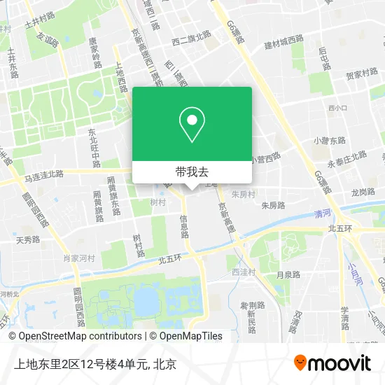 上地东里2区12号楼4单元地图