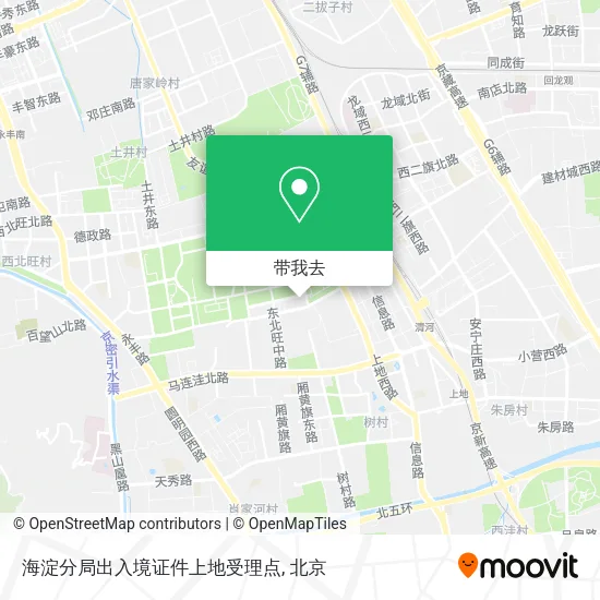 海淀分局出入境证件上地受理点地图