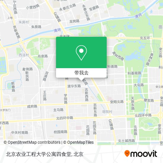 北京农业工程大学公寓四食堂地图