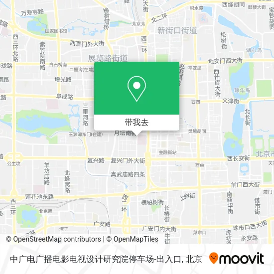 中广电广播电影电视设计研究院停车场-出入口地图