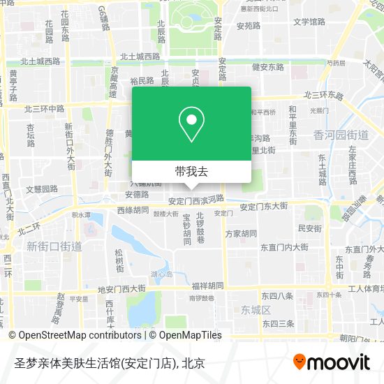 圣梦亲体美肤生活馆(安定门店)地图
