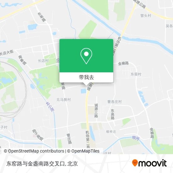 东窑路与金盏南路交叉口地图