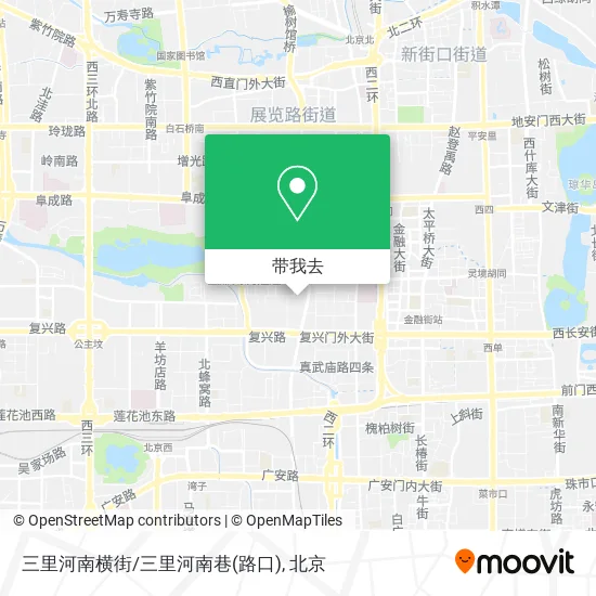 三里河南横街/三里河南巷(路口)地图