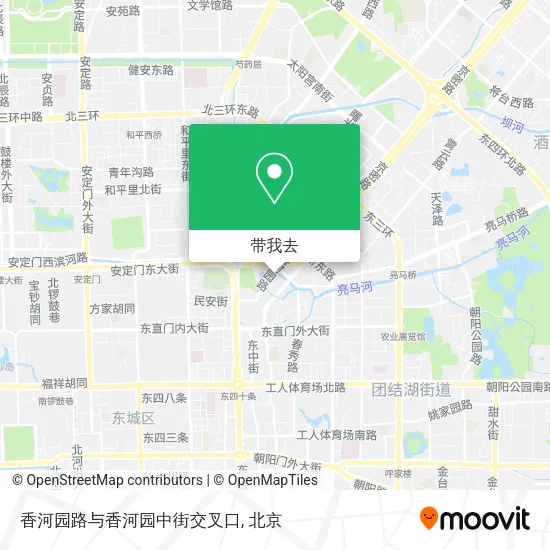 香河园路与香河园中街交叉口地图