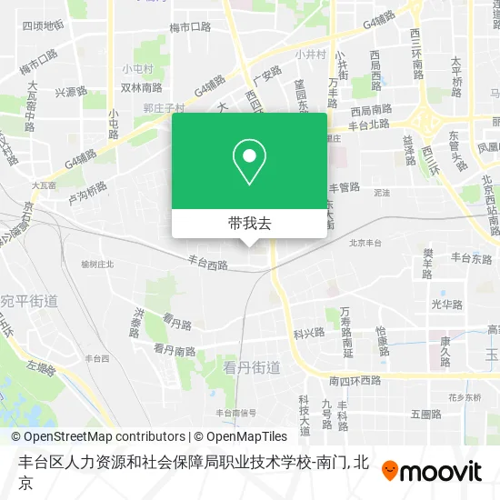 丰台区人力资源和社会保障局职业技术学校-南门地图