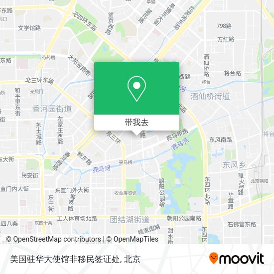 美国驻华大使馆非移民签证处地图