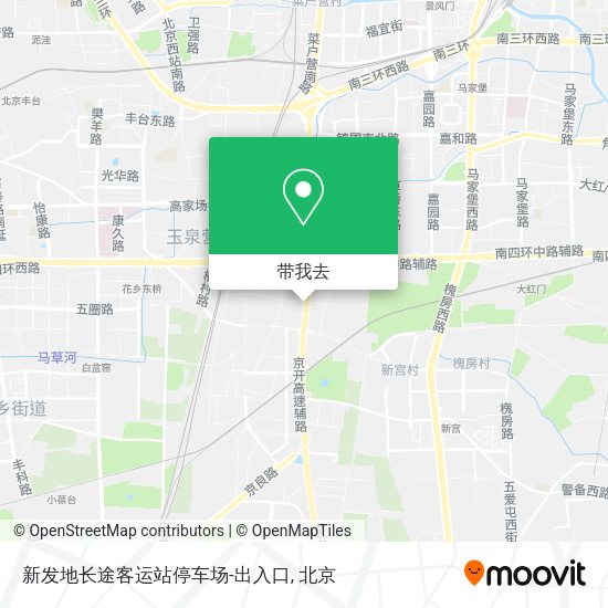 新发地长途客运站停车场-出入口地图