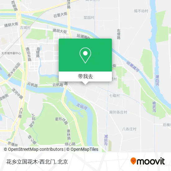 花乡立国花木-西北门地图