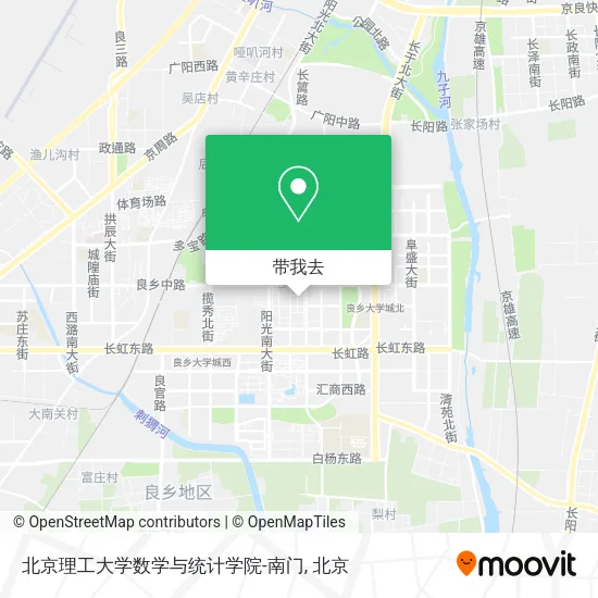 北京理工大学数学与统计学院-南门地图