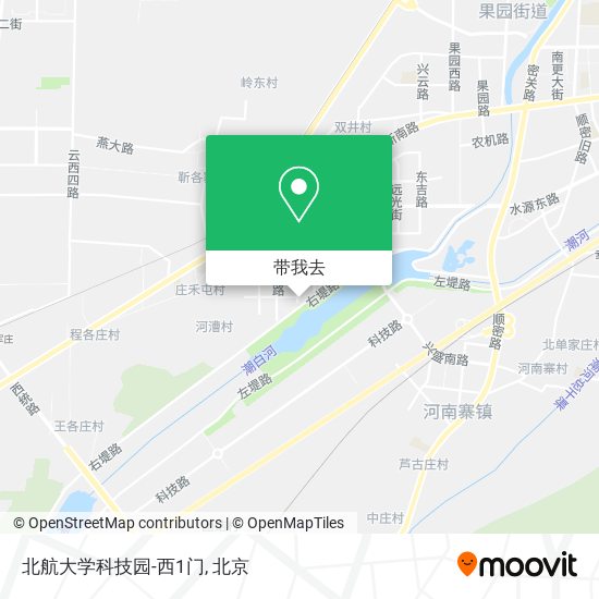 北航大学科技园-西1门地图