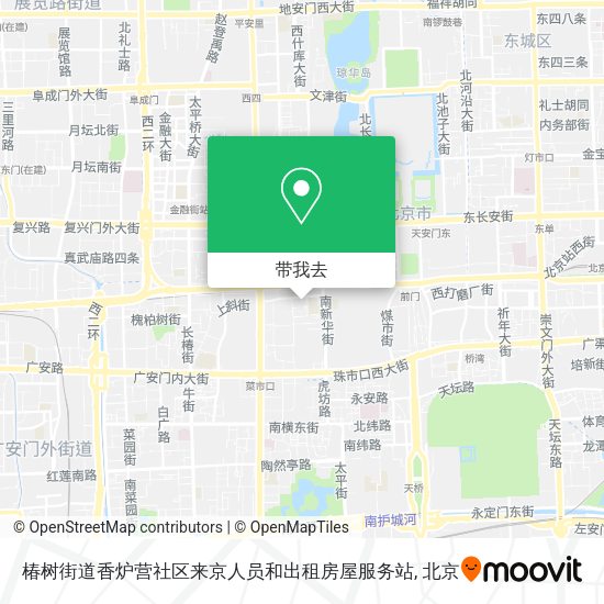 椿树街道香炉营社区来京人员和出租房屋服务站地图
