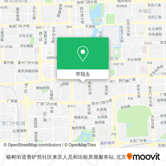 椿树街道香炉营社区来京人员和出租房屋服务站地图