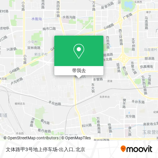 文体路甲3号地上停车场-出入口地图