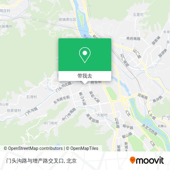 门头沟路与增产路交叉口地图