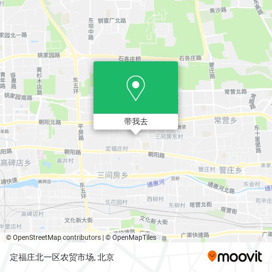 定福庄北一区农贸市场地图