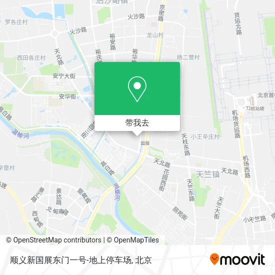 顺义新国展东门一号-地上停车场地图