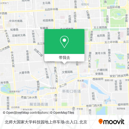 北师大国家大学科技园地上停车场-出入口地图