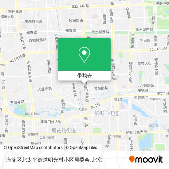 海淀区北太平街道明光村小区居委会地图