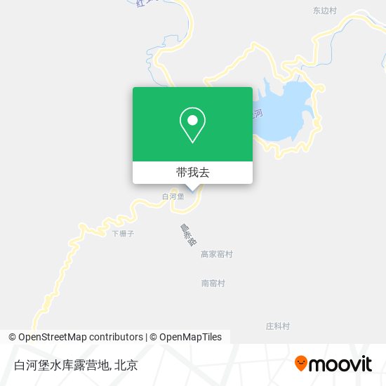 白河堡水库露营地地图