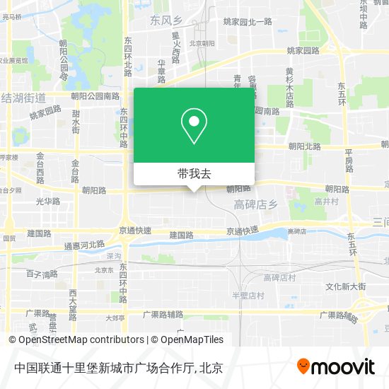 中国联通十里堡新城市广场合作厅地图