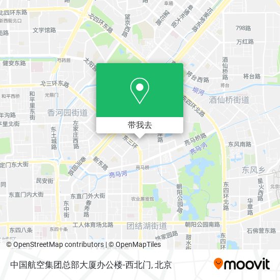 中国航空集团总部大厦办公楼-西北门地图