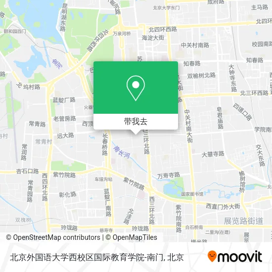 北京外国语大学西校区国际教育学院-南门地图
