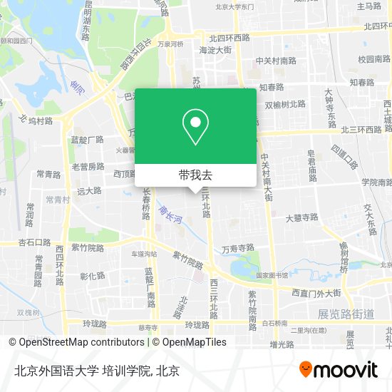 北京外国语大学 培训学院地图