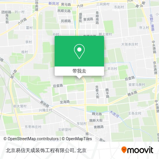 北京易信天成装饰工程有限公司地图