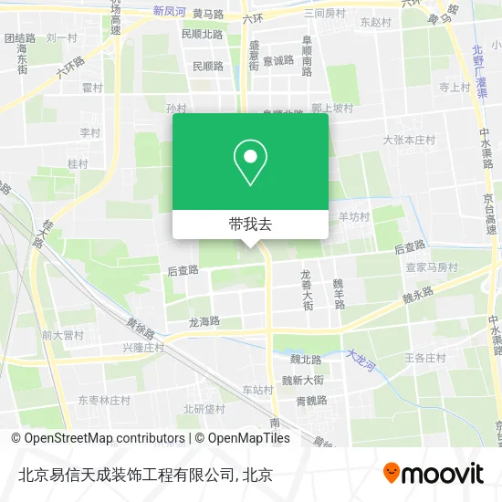 北京易信天成装饰工程有限公司地图