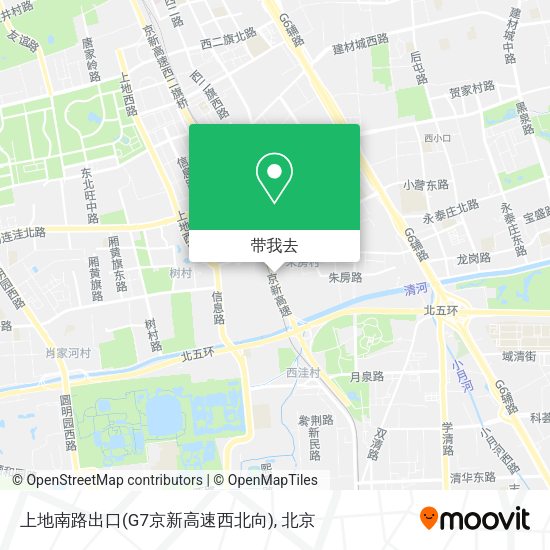 上地南路出口(G7京新高速西北向)地图