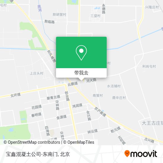 宝鑫混凝土公司-东南门地图