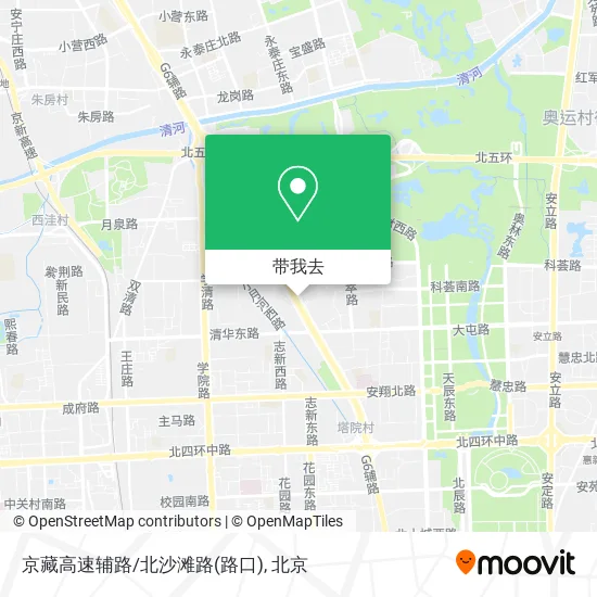 京藏高速辅路/北沙滩路(路口)地图