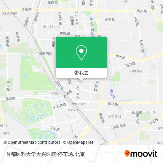 首都医科大学大兴医院-停车场地图