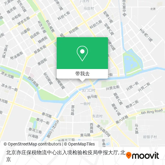 北京亦庄保税物流中心出入境检验检疫局申报大厅地图