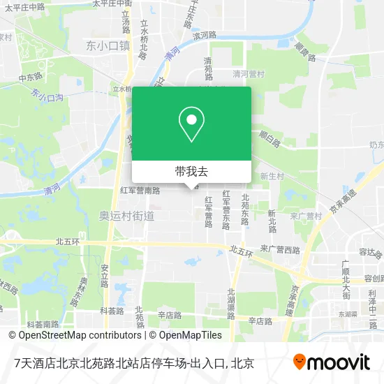 7天酒店北京北苑路北站店停车场-出入口地图