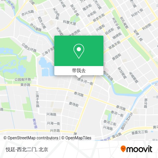悦廷-西北二门地图