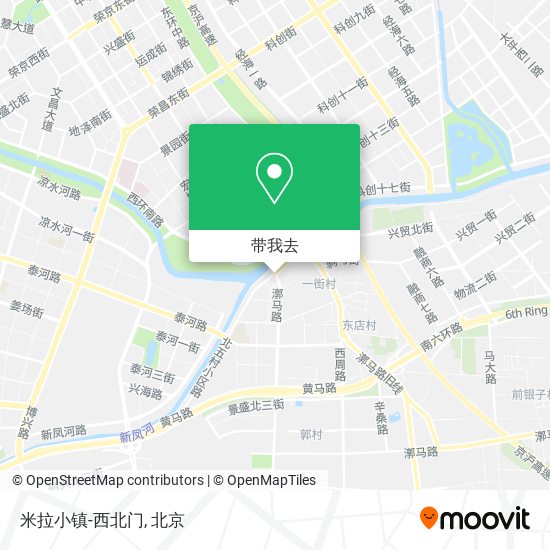 米拉小镇-西北门地图
