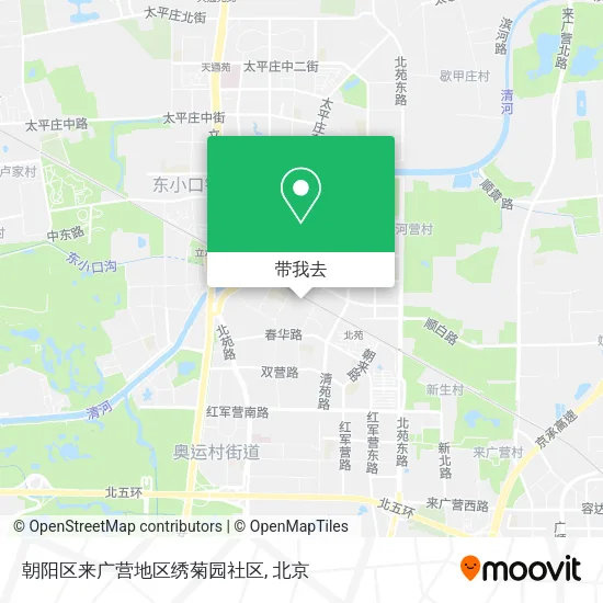 朝阳区来广营地区绣菊园社区地图