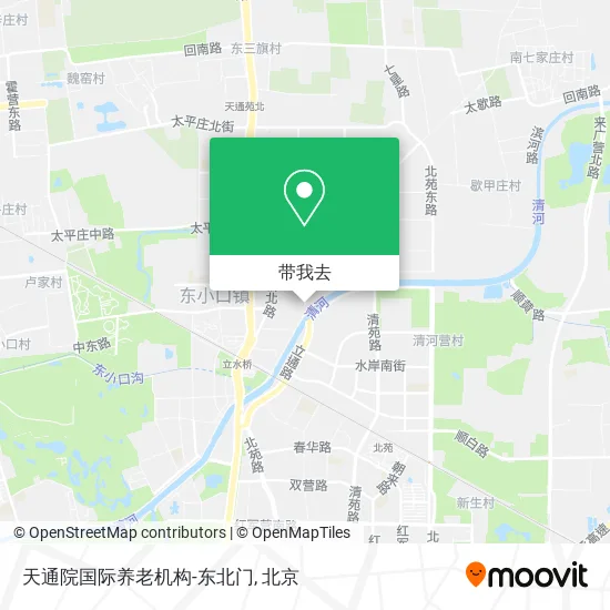 天通院国际养老机构-东北门地图